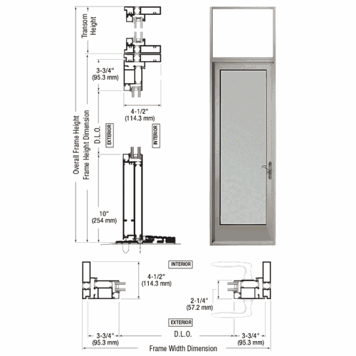 CRL PNA91511R0 U.S. Aluminum Clear Anodized Series 925 Right Swing Patio Door Hinge