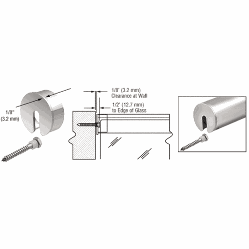 CRL GR25SECPS Polished Stainless Stabilizing End Cap for 2.5