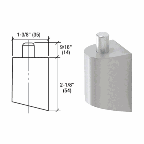 CRL D06311 U.S. Aluminum Clear Anodized Offset Pivot Top Door Portion Only