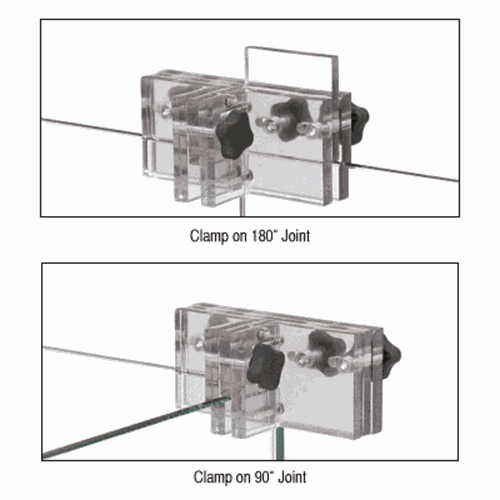CRL FA3W Frameless Clear Shower Door Panel Clamp