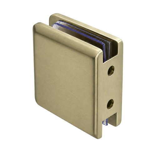 CRL BGCU1BBRZ Brushed Bronze Beveled Notch-in-Glass Fixed Panel U-Clamp