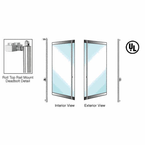 CRL DBR130F3L1BS Blumcraft Brushed Stainless Right Hand Reverse Roll Top Deadbolt Handle