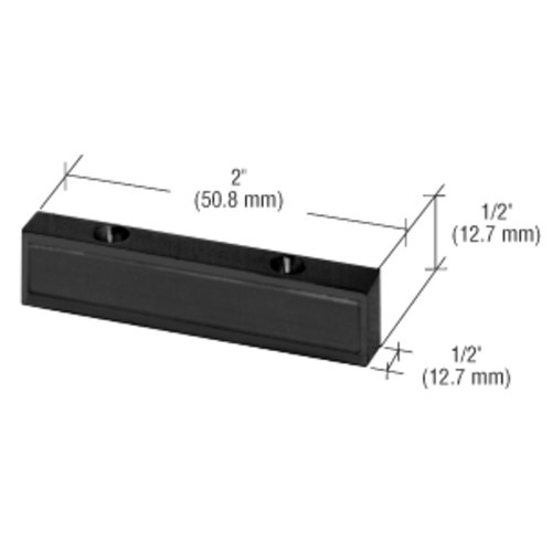 CRL 1NT307MBL Matte Black Header-Mounted Single Door Stop