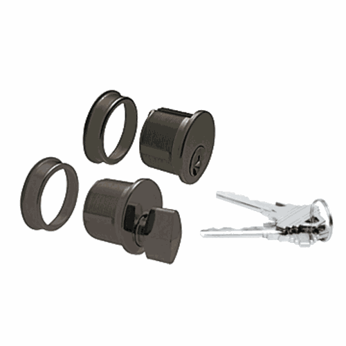 CRL DRA1020DU Dark Bronze Anodized Keyed Cylinder Thumbturn Combo