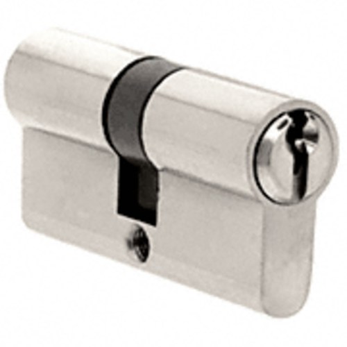 CRL EC5PSKA Polished Stainless Keyed Cylinder - Extended Length, Keyed Alike