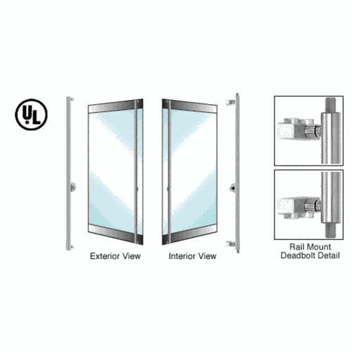 CRL DB132F2R1BS Blumcraft Brushed Stainless Left Hand Double Acting Deadbolt Handle with Cylinder
