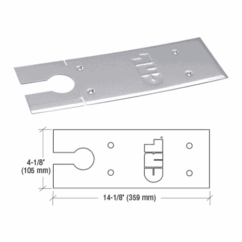 CRL 85CPPS Polished Stainless Cover Plates for 8500 Series Floor Closers