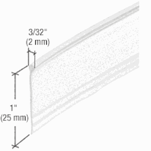 CRL M6184 Clear Round Top Shower Door Bottom Seal and Wipe