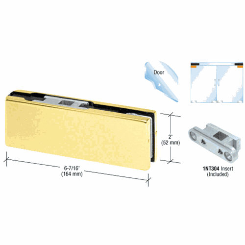 CRL PH20BSB Satin Brass Top Door Patch Fitting with 1NT304 Insert