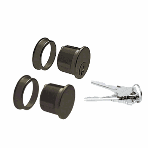 CRL DRA1030DU Dark Bronze Anodized Keyed Cylinder Dummy Combo