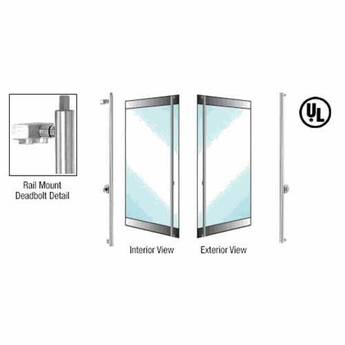 CRL DB130F3R1PS Blumcraft Polished Stainless Right-Hand Reverse Rail Deadbolt Handle