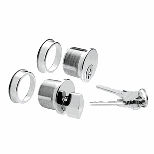 CRL DRA1020PS Polished Stainless Keyed Cylinder Thumbturn Combo