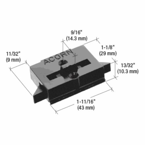 CRL F2645 Black Plastic Tilt Latch for Acorn
