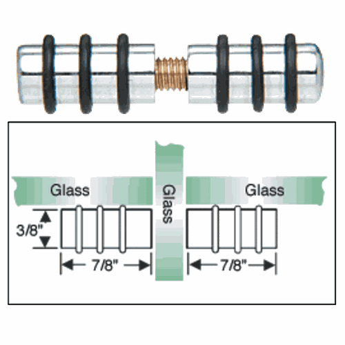 CRL 3109CH Chrome Double Glass Shelf Support