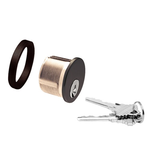 CRL DRA50DU Dark Bronze Keyed Cylinder for Center Lock with Deadlatch