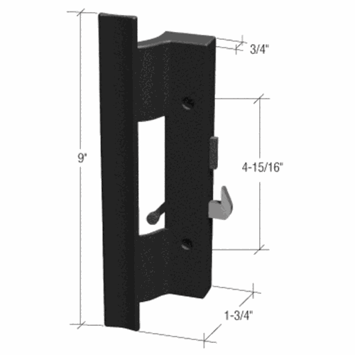 CRL V320 Black Plastic Surface Mount Handle with 4-15/16