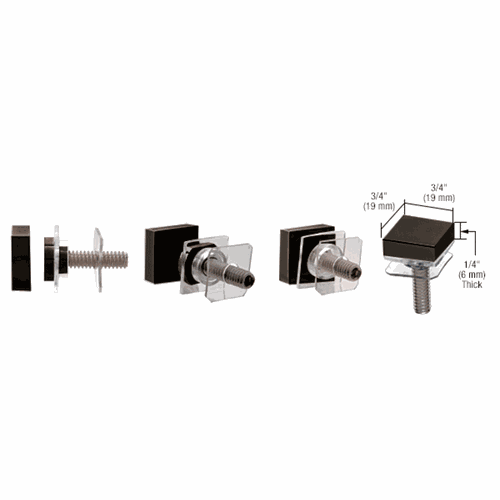 CRL SQSK0RB Oil Rubbed Bronze Square Washer/Stud Replacement Set