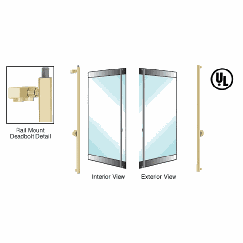 CRL DB130F3RKSB Blumcraft Satin Brass Right Hand Reverse Rail Mount Deadbolt Handle