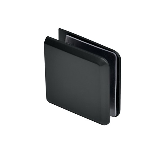 CRL BCU4MBL Matte Black Heavy-Duty Beveled Wall Mount Glass Clamp