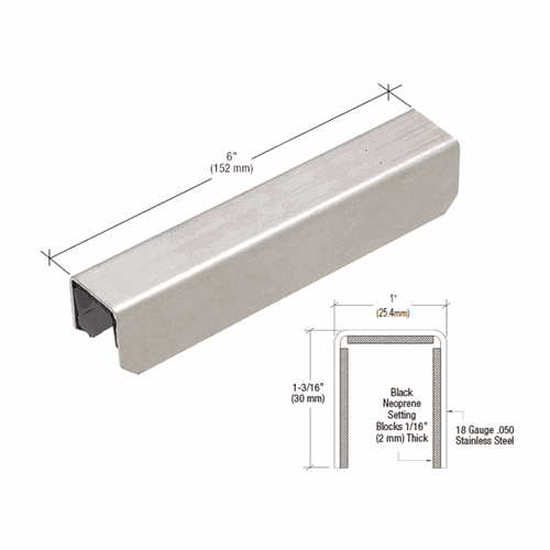 CRL GRL107CSS Stainless Steel Connector Sleeve for 1