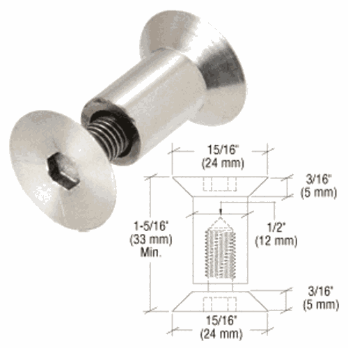 CRL M8SBSS Stainless Steel Sex Bolts