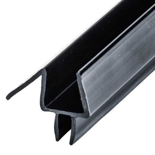 CRL P990WSBL Black Co-Extruded Bottom Wipe with Drip Rail for 3/8