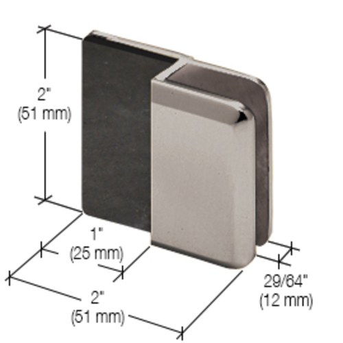 CRL DSBEV1BN Brushed Nickel Beveled Frameless Shower Door Stop