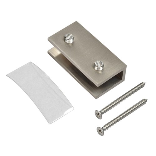 CRL NDC4BN Brushed Nickel No-Drill Fixed Panel Glass Clamp