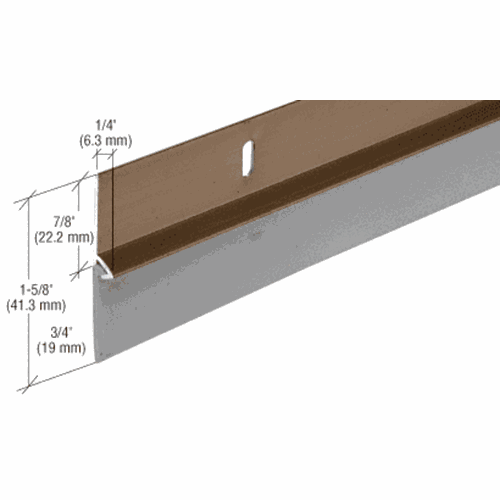CRL DS37BRW Brown Aluminum Door Sweep