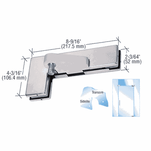 CRL 0PF40RBS Brushed Stainless Right Offset Transom Patch Fitting