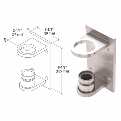 CRL CR15FBBS 316 Brushed Stainless Fascia Mount Bracket