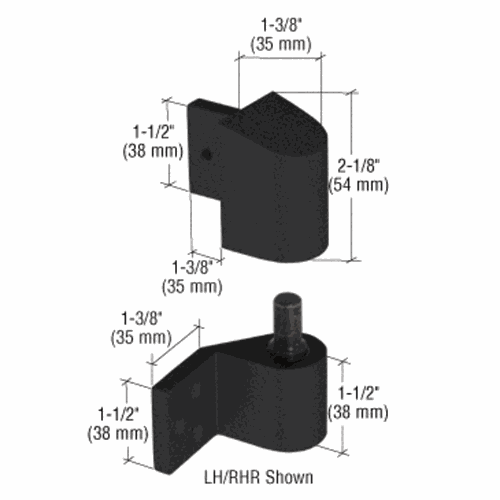 CRL DH02233L Black 3/4