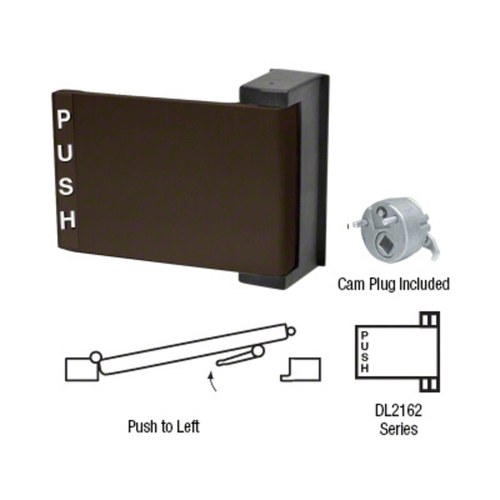 CRL DL2162DU Bronze Universal Push-Pull Paddle Handle - Left Push Instruction