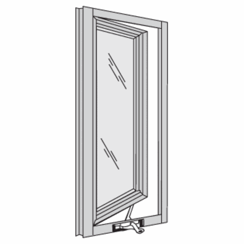 CRL TV40671 U.S. Aluminum KYNAR 7400 Series Out-Swing Casement Window for 1