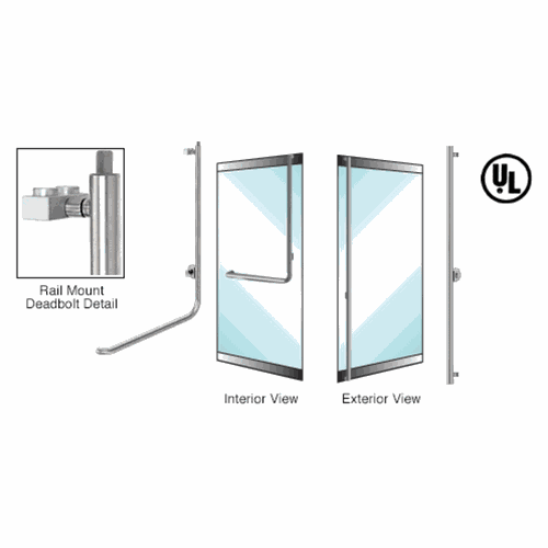 CRL DB100F3L1BS Blumcraft Brushed Stainless Right Hand Low Profile Deadbolt Thumbturn Handle