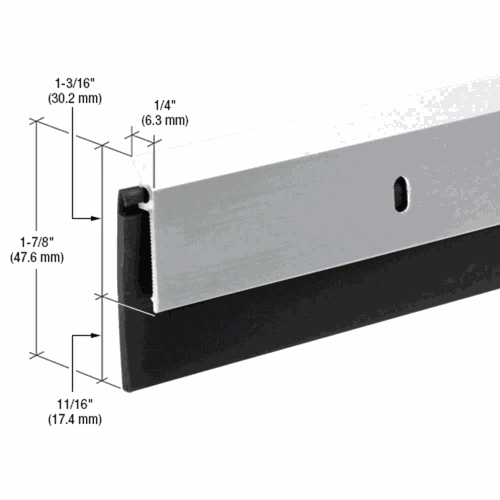 CRL DB062AV36 Aluminum Rubber Door Sweep for 36