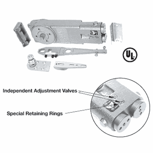 CRL 8170S Medium Duty 105 Concealed Overhead Closer with Side-Load Hardware
