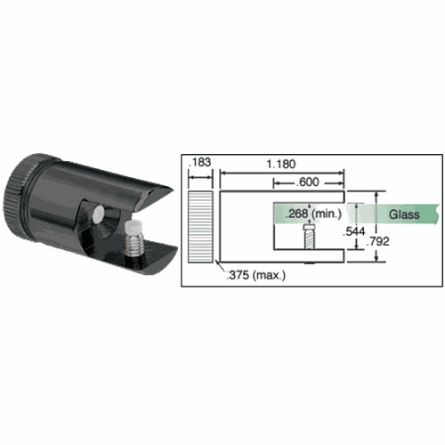 CRL 3106BL Black Shelf Connector