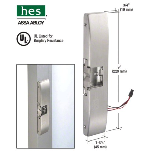 CRL 9600BS HES 9600 Brushed Stainless Surface Mount Electric Strike