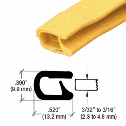 CRL 75000333 QuickEdge Safety Yellow Single Lip Trim