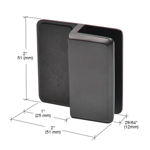 CRL DSBEV10RB Oil Rubbed Bronze Beveled Frameless Shower Door Stop