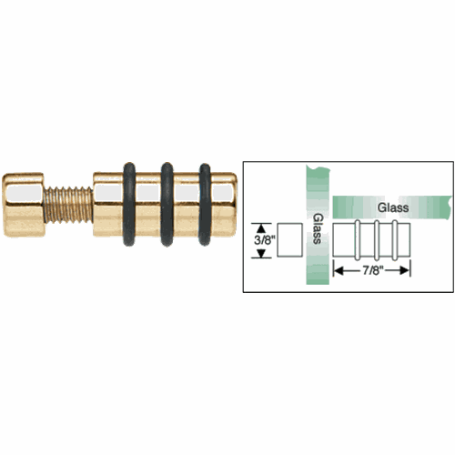 CRL 3110GP Gold-Plated Single Glass Shelf Support