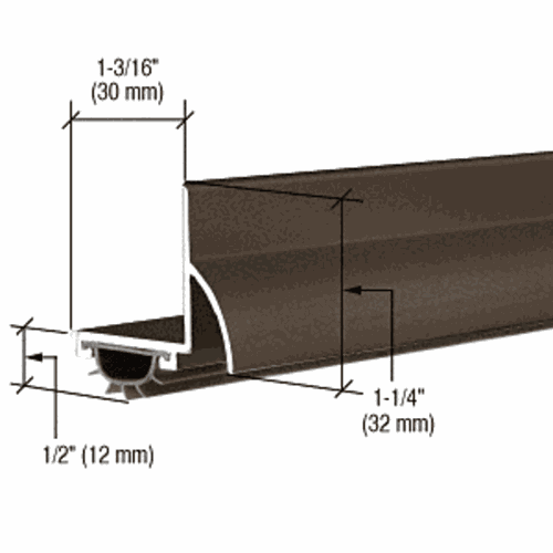 CRL 18VRD36 Dark Bronze Anodized 'L' Shape Door Bottom - 35.75