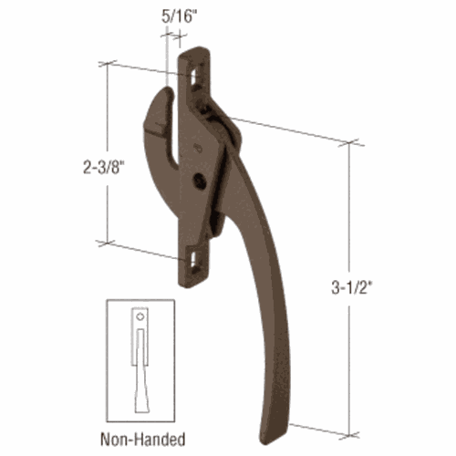 CRL H3540 Bronze Casement Window Locking Handle, 2-3/8