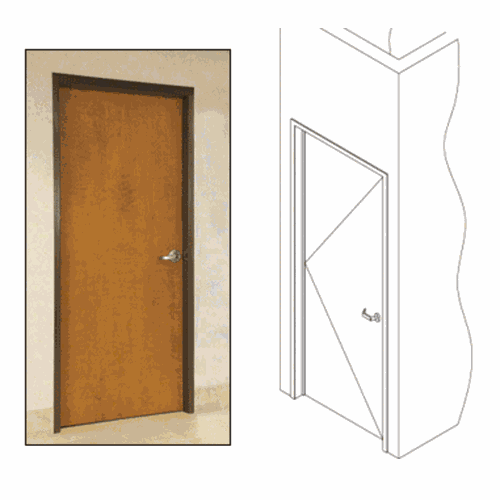 CRL 487F3822L Bronze Anodized Office Partition LH 3' x 8' Single Door Frame