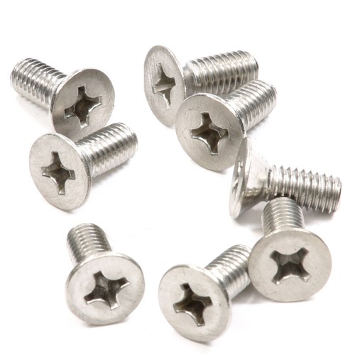 CRL P615BN Brushed Nickel 6x15mm Flat Head Phillips Cover Plate Screws