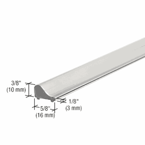 CRL S1L001CH Polished Chrome Frameless Shower Door Tapered Threshold