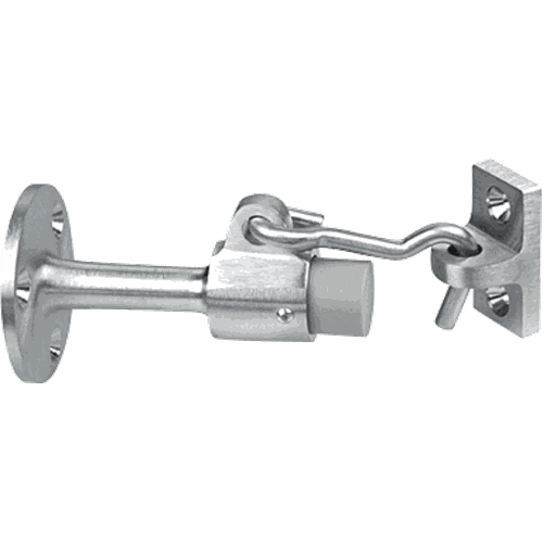 CRL W140 Heavy-Duty Wall-Mounted Aluminum Door Stop with Hook and Holder