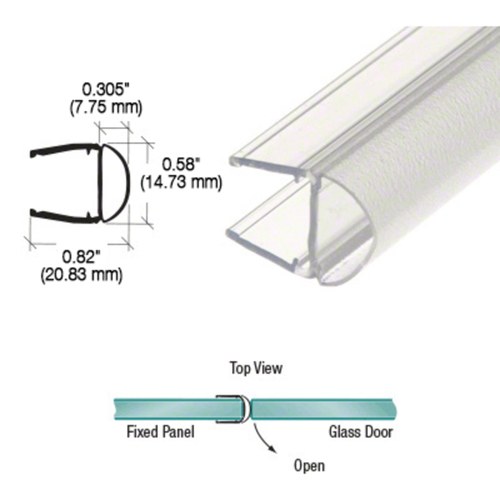 CRL PCR10 Translucent Vinyl Bulb Seal for 3/8