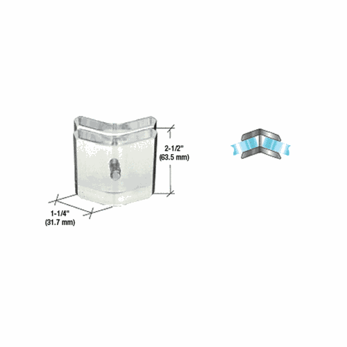 CRL AMC135 Clear Acrylic 135 Mall Glass Clamp